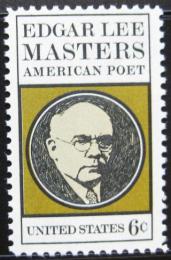 Poštová známka USA 1970 Edgar Lee Masters, básník Mi# 1007