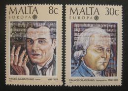 Poštové známky Malta 1985 Európa CEPT, skladatelé Mi# 726-27