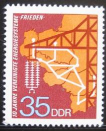 Poštová známka DDR 1973 Elektrický systém Mír Mi# 1871
