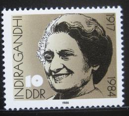 Poštová známka DDR 1986 Indira Gandhiová, politièka Mi# 3056