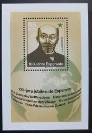 Poštová známka DDR 1987 Esperanto, 100. výroèie Mi# Block 87