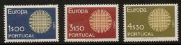 Poštové známky Portugalsko 1970 Európa CEPT Mi# 1092-94 Kat 25€