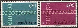 Potov znmky Juhoslvia 1971 Eurpa CEPT Mi# 1416-17