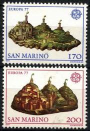 Poštové známky San Marino 1977 Európa CEPT, krajina Mi# 1131-32