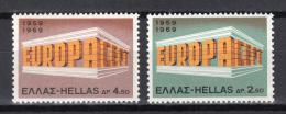 Poštové známky Grécko 1969 Európa CEPT Mi# 1004-05