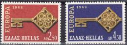 Poštové známky Grécko 1968 Európa CEPT Mi# 974-75