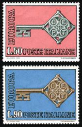 Poštové známky Taliansko 1968 Európa CEPT Mi# 1272-73