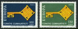 Poštové známky Turecko 1968 Európa CEPT Mi# 2095-96