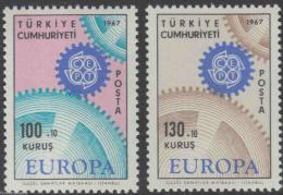 Poštové známky Turecko 1967 Európa CEPT Mi# 2044-45