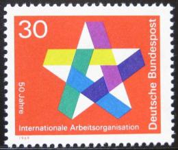 Poštová známka Nemecko 1969 ILO, 50. výroèie Mi# 582
