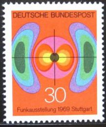 Poštová známka Nemecko 1969 Elektromagnetické pole Mi# 599