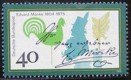 Poštová známka Nemecko 1975 Eduard Mörike, básník Mi# 842