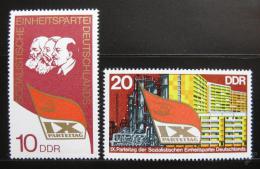 Poštová známka DDR 1976 Kongress SED Mi# 2123-24