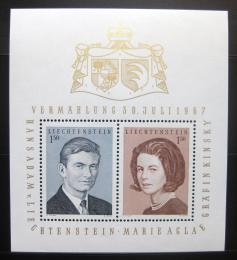 Poštové známky Lichtenštajnsko 1967 Knížecí pár Mi# Block 7