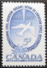 Poštovní známka Kanada 1955 ICAO, 10. výroèí Mi# 303