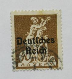 Poštová známka Nemecko 1920 Sklizeò, pretlaè Mi# 124