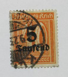 Poštová známka Nemecko 1923 Nominál, pretlaè Mi# 277