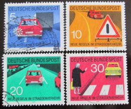Poštové známky Nemecko 1971 Pravidla silnièního provozu Mi# 670-73