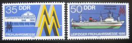 Poštové známky DDR 1986 Lipský ve¾trh Mi# 3003-04