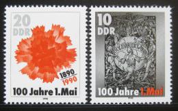 Poštové známky DDR 1990 Den práce Mi# 3322-23