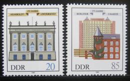 Poštové známky DDR 1985 Humboldtova univerzita Mi# 2980-81