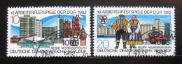 Poštové známky DDR 1982 Festival pracujících Mi# 2706-07