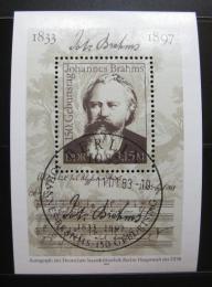 Poštová známka DDR 1983 Johannes Brahms Mi# Block 69