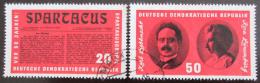 Poštové známky DDR 1966 Organizácie Spartacus Mi# 1154-55