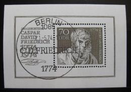 Poštová známka DDR 1974 Caspar David Friedrich, malíø Mi# Block 40