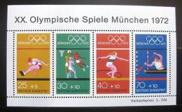 Poštové známky Nemecko 1972 LOH Mnichov Mi# Block 8 Kat 6€