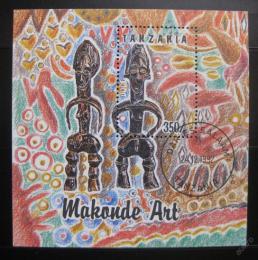 Poštová známka Tanzánia 1992 Umenie Makonde Mi# Block 208
