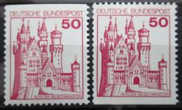 Poštové známky Nemecko 1977 Zámek Neuschwanstein Mi# 916 C-D