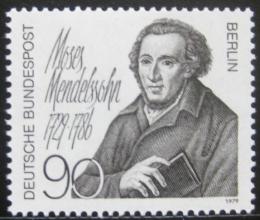 Poštová známka Západný Berlín 1979 Moses Mendelssohn, filozof Mi# 601