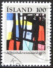 Poštová známka Island 1975 Abstraktní umenie Mi# 510