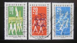 Poštové známky DDR 1963 Gymnastika Mi# 963-65