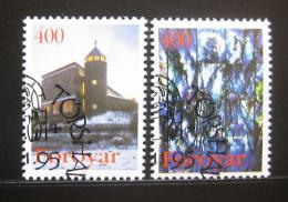 Poštové známky Faerské ostrovy 1995 Kostel Panny Marie Mi# 289-90