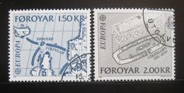 Poštové známky Faerské ostrovy 1982 Európa CEPT Mi# 70-71