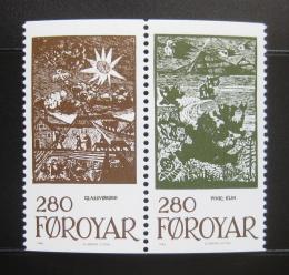Poštové známky Faerské ostrovy 1984 Rozprávky,pár Mi# 109-10 Kat 11€