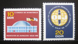 Poštové známky DDR 1966 Novináøská organizace Mi# 1212-13