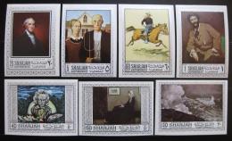 Poštové známky Šardžá 1968 Umenie neperf. Mi# 448-53,455 B Kat 13.50€