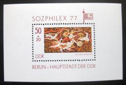 Poštová známka DDR 1977 SOZPHILEX výstava Mi# Block 48