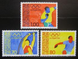 Poštové známky Lichtenštajnsko 1984 LOH Los Angeles Mi# 846-48 Kat 4.20€