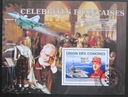 Poštová známka Komory 2009 Slavní Francouzi Mi# Block 492 Kat 15€