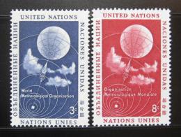 Poštové známky OSN New York 1957 Meteorologie, WMO Mi# 55-56