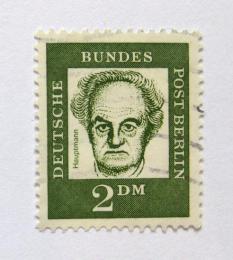 Poštová známka Západný Berlín 1962 Gerhart Hauptmann Mi# 213 Kat 6.5€