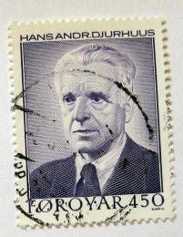 Poštová známka Faerské ostrovy 1984 H. A. Djurhuus, básník Mi# 102