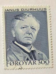 Poštová známka Faerské ostrovy 1984 J. H. O. Djurhuus, básník Mi# 101