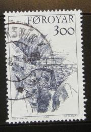 Poštová známka Faerské ostrovy 1986 Starý kamenný most Mi# 143