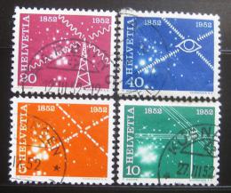 Poštové známky Švýcarsko 1952 Telekomunikace Mi# 566-69 Kat 10€