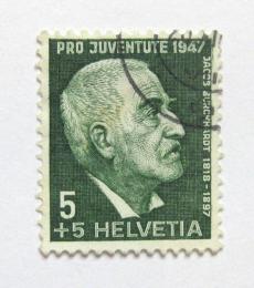 Poštová známka Švýcarsko 1947 Jakob Burckhardt Mi# 488